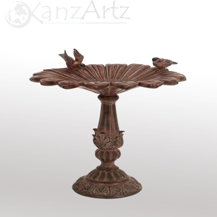 Brown Handmade Bird Bath