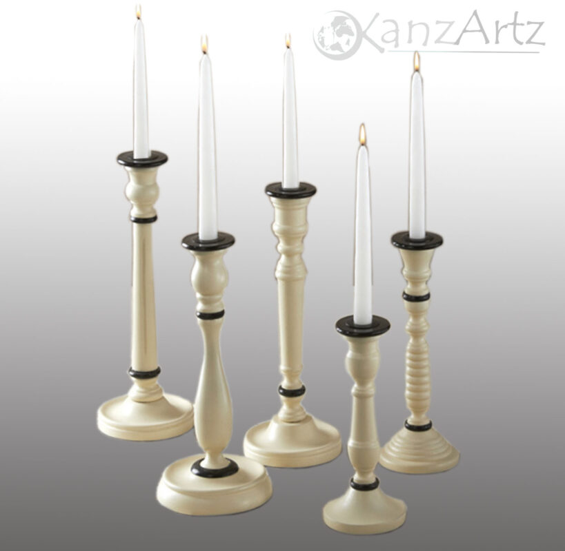Lovely White Powder Candle Stand