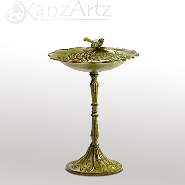 Golden Powder Bird Bath