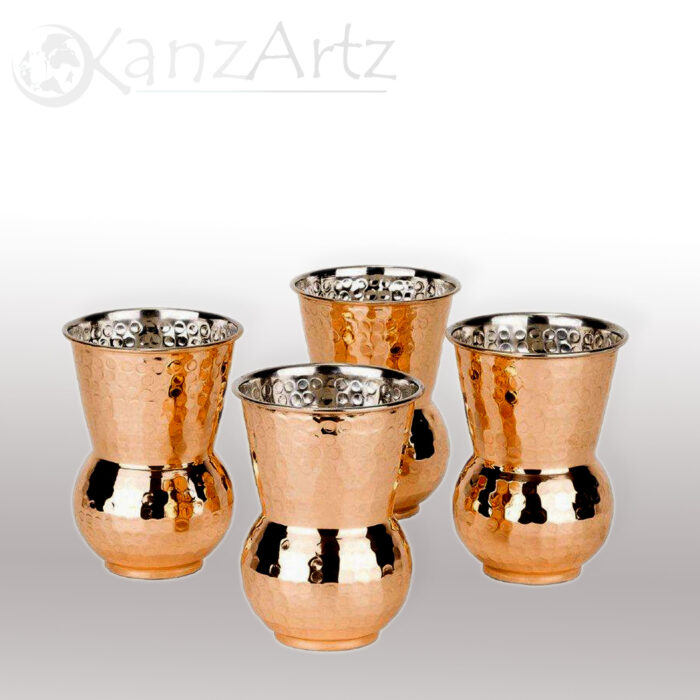 Copper Grainy Hammered Tumbler